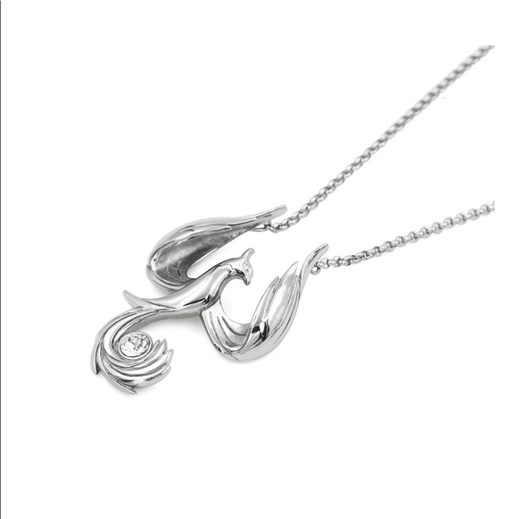 Phoenix Necklace with 5.5mm Austrian Crystal- Bird I’d Paradise- NWT Stainless - Picture 4 of 4